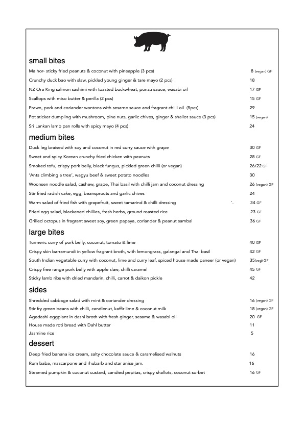 30.05.23 Current a la carte menu email The Golden Pig Restaurant and