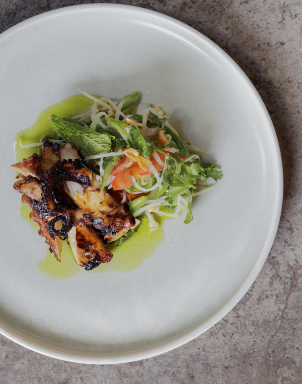 Grilled Octopus and green papaya salad